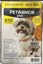 PetArmor Plus Flea & Tick Prevention for Small Dogs 5-22 lbs, 8 Month Supply
