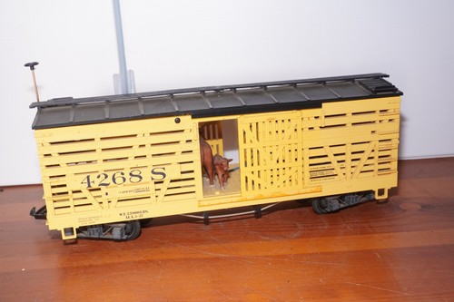 BOD/R] LGB Spur G gelber vierachser Tiertransporter mit Kuhsound LGB Nr. 4268 S | Zustand: Gebraucht