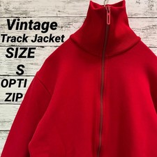  Rare 70s Euro Vintage Track Jacket OPTI Zip Red