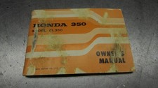 Honda CL350 Motorcycle Owners Manual 