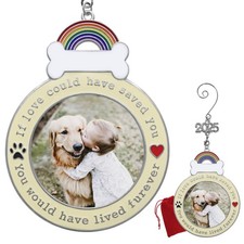 Dog Memorial 2025 Photo Ornament - If Love Could Have Saved You - Paw Prints ...