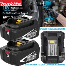 2PACK For Makita 18Volt 8.0Ah LXT Li-Ion Battery BL1860B BL1830 BL1850 / Charger