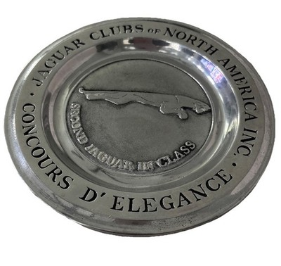 JCNA Concours D' Elegance 7.5 Inch Metal Trophy Second Jaguar in Class Read