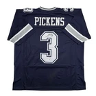 Autographed/Signed George Pickens Dallas Navy Blue Football Jersey JSA COA