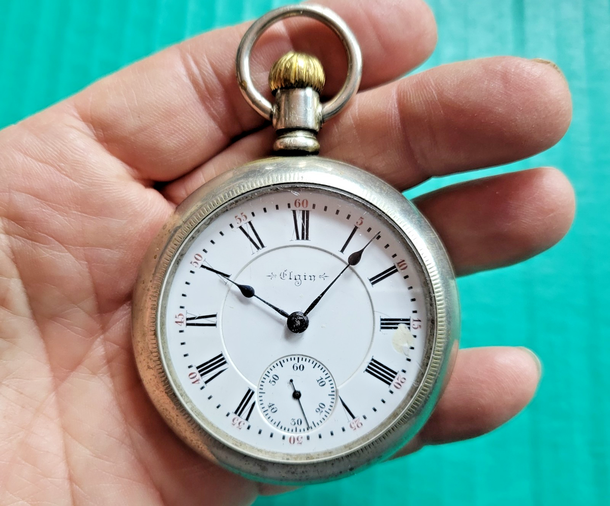 Elgin Mens Pocket Watch 18S OF 17J Grade 250 Model 5 Antique c1903