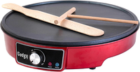 Gadgy CrêPes Maker Elektrisch 30Cm Antihaftplatte Mit Teigverteiler Und Wender