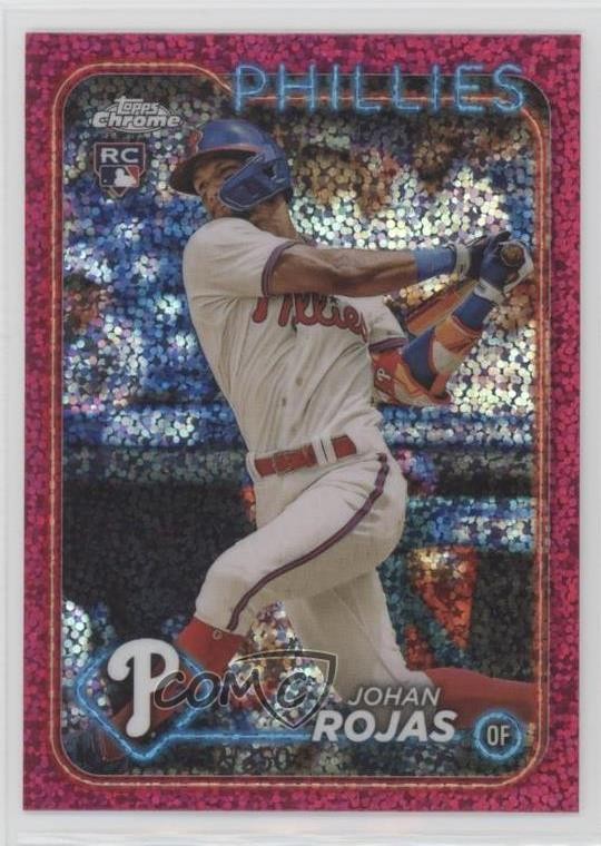 2024 Topps Chrome Magenta Speckle Refractor 115/350 Johan Rojas #273 1u6