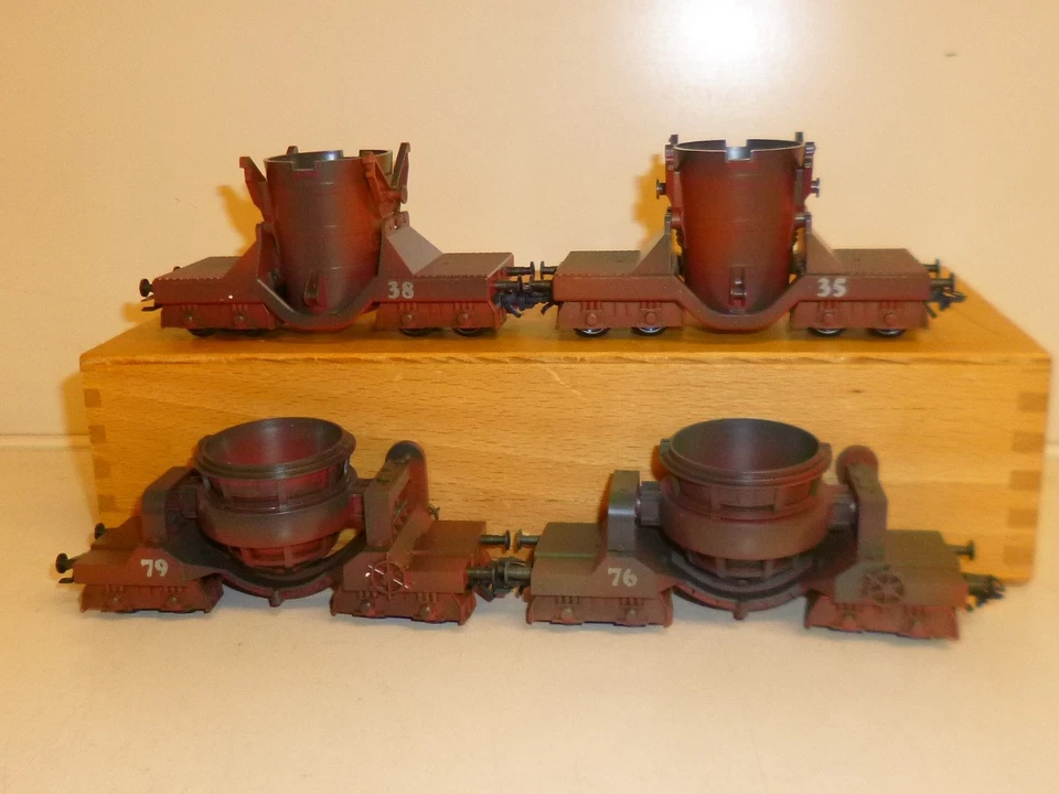 Märklin H0: 46140 Wagen-Set "Montanunion", 2x Roheisen- + 2x Schlackenwagen OVP - Bild 3 von 3