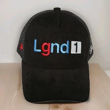 Lgnd 1 Black  Corduroy And Mesh Adjustable snap back Hat Cap