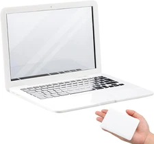 Jetec Mini Cat Laptop Toy Pocket Mirror Cat Laptop 3.7 X 2.5 Inch Tiny Fake Comp