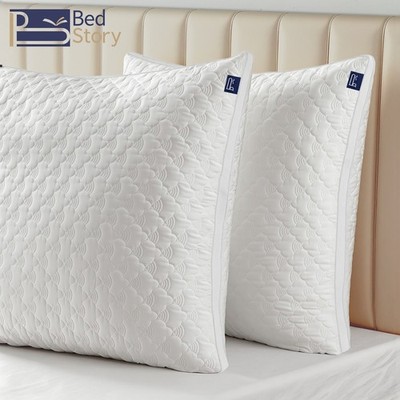 2er Pack Microfaser Kopfkissen 80x80cm Hotel Antiallergisch Kissen