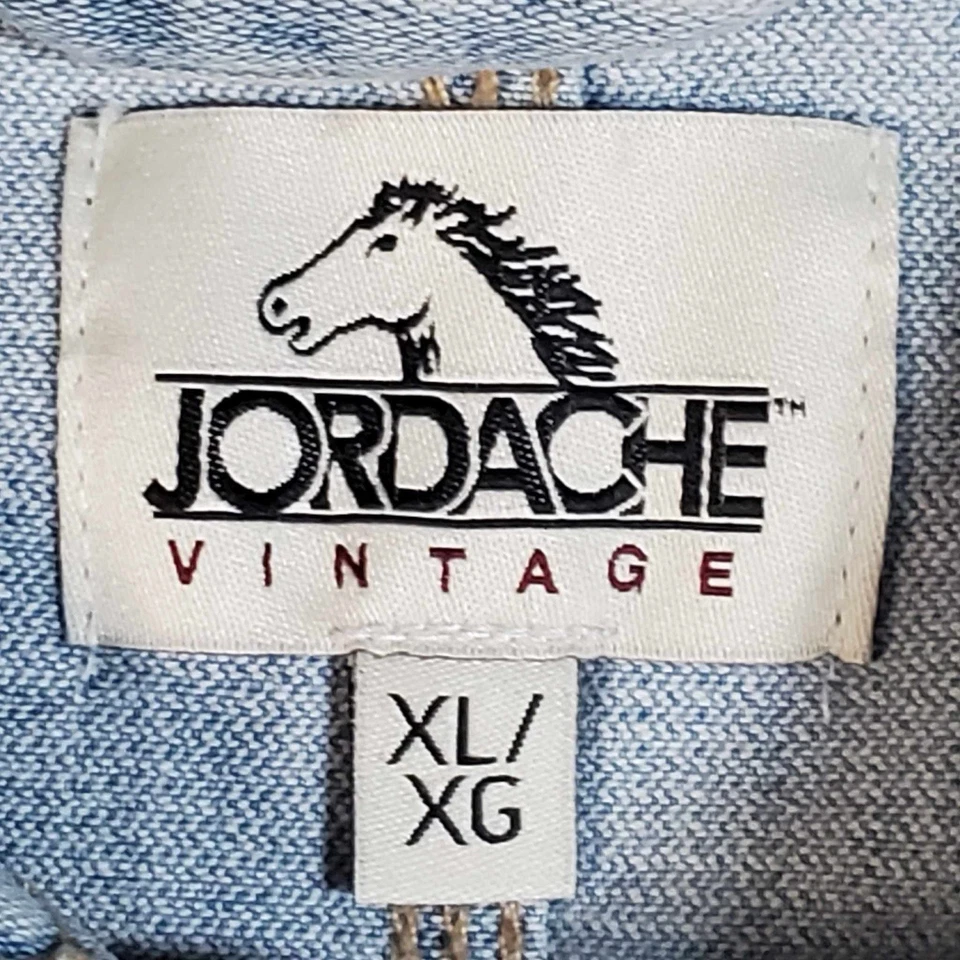 Vintage Y2K Jordache Jeans Jumper Jumpsuit Shorts Size XL / XG Button Up Denim - Image 2 of 4