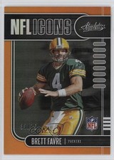 2019 Panini Absolute NFL Icons Orange Spectrum 33/75 Brett Favre #10 HOF 0hr