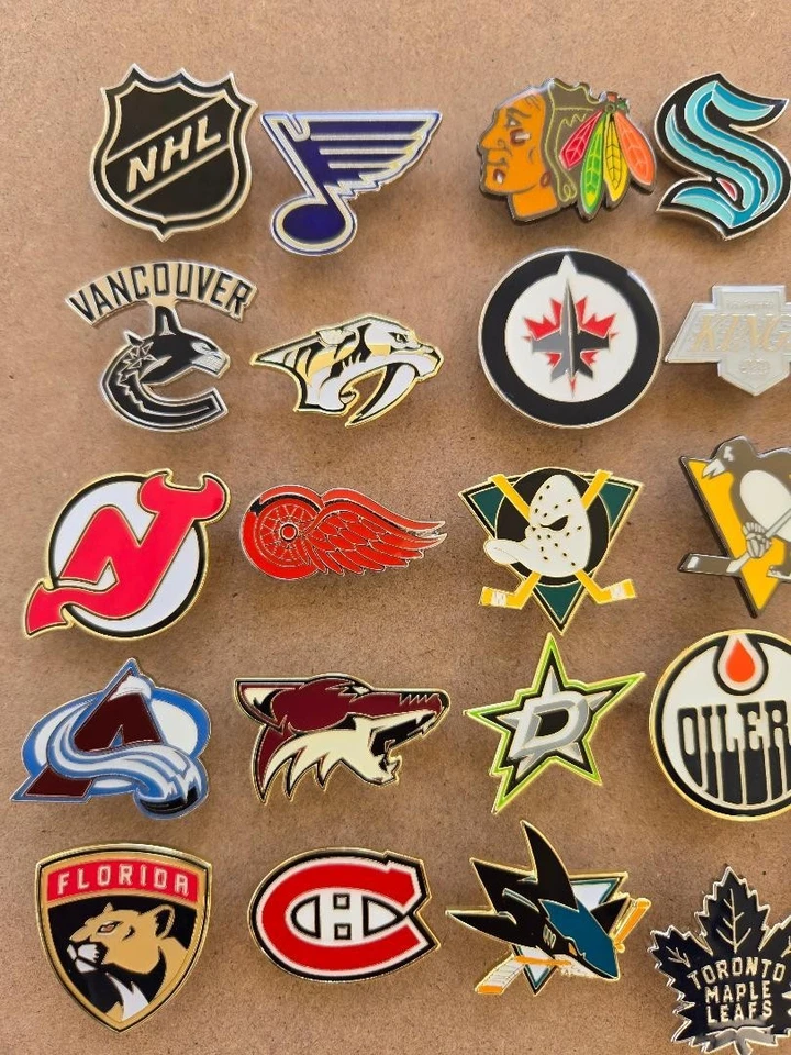 NHL  Enamel Hat Pin Logo Hockey Team Flyers Capitals Kings Canada - Image 2 of 3