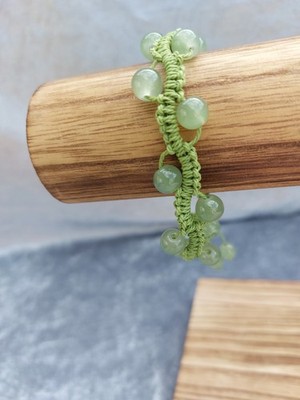 Makramee Armband handgemacht mit Glasperlen