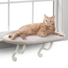 Kitty Sill Cat Window Perch for Large Cats, Orthopedic Window Hammock Bed Hol...