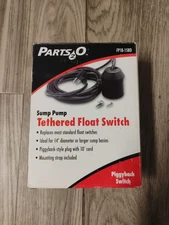 NEW Parts2O Sump Pump TETHERED FLOAT SWITCH, FP18-15BD w/ 10' Cord