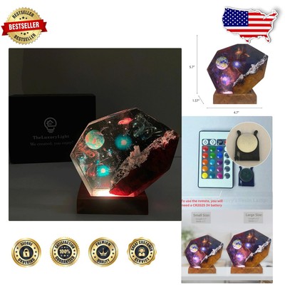 Unique Galaxy Night Light - Handcrafted Astronaut Lamp with Remote Control