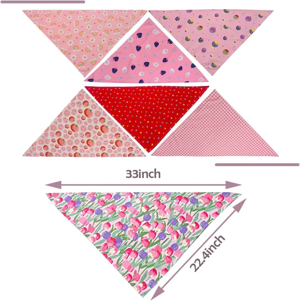 Bandanas vibrantes para perros 50 piezas para tamaños grandes XL - Accesorios lavables a máquina Foto 4 de 4