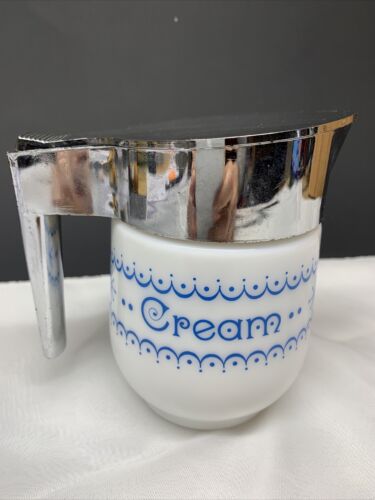 Crema de vidrio de leche Gemco azul/blanco 4,5” t ¿Artículos de restaurante? - Imagen 3 de 9