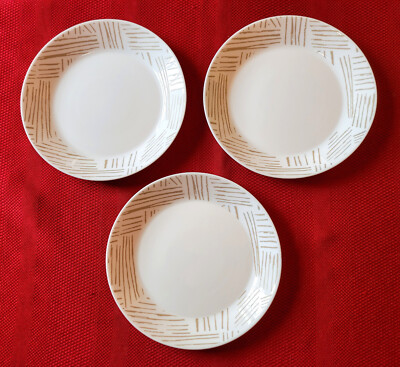 3 CORNING Corelle Everyday *GEOMETRICA* 7 1/2'' Tempered Glass SALAD PLATES 2021+