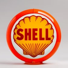 Shell Gas Pump Globe 13.5" in Orange Plastic Body (G175)