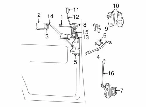 Manija de puerta exterior delantera izquierda original Mopar 1998-2003 Dodge Ram Van 55359037AA Foto 2 de 2