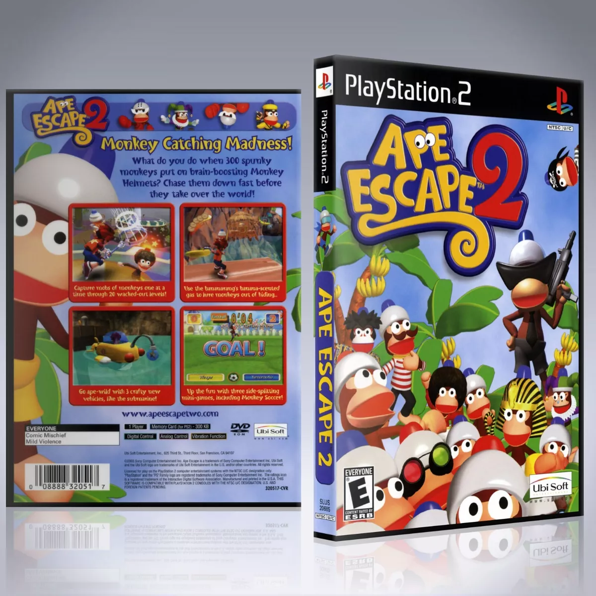 Ape Escape 2 REPRODUCTION Art Only No Disc No Case Ps2 -  Portugal