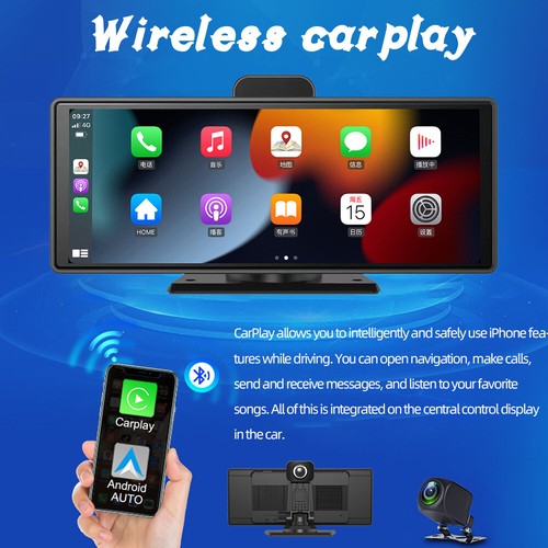 Bluetooth FM Mirror Link Car Radio Stereo Touch Screen CarPlay Android Auto 10" - Picture 4 of 20