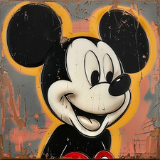 🎬 Andy Warhol Mickey Mouse ✨| Limited Edition Art Print | COA/Signed 30x30” V8