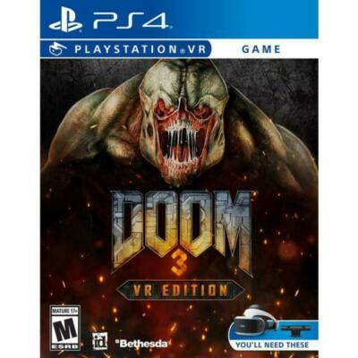 DOOM 3 VR Edition PSVR Playstation 4 5 HTF New Sealed PS4 Virtual Reality