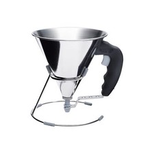 de Buyer KWIK Mini Piston Funnel - 0.8 qt - Stainless Steel Kitchen Funnel fo...