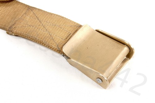 FRONTIER Airlines Tagged NEW Seat Belt Gold Buckle 2" Vintage 1966 FAA USA Part