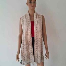 Polo Ralph Lauren Unisex Beige Wool Scarf 9" x 72"