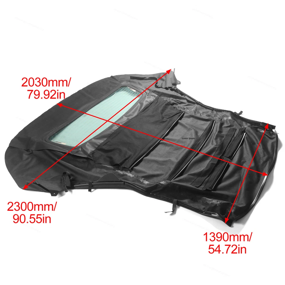 Convertible Soft Top For 2005 2006 2007-2014 Ford Mustang w/ Heated Glass Window - Imagem 2 de 4