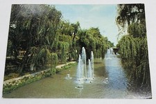 Vintage Postcard Gyula River Koros Hungary Water Fountain Scenic Trees Travel P2