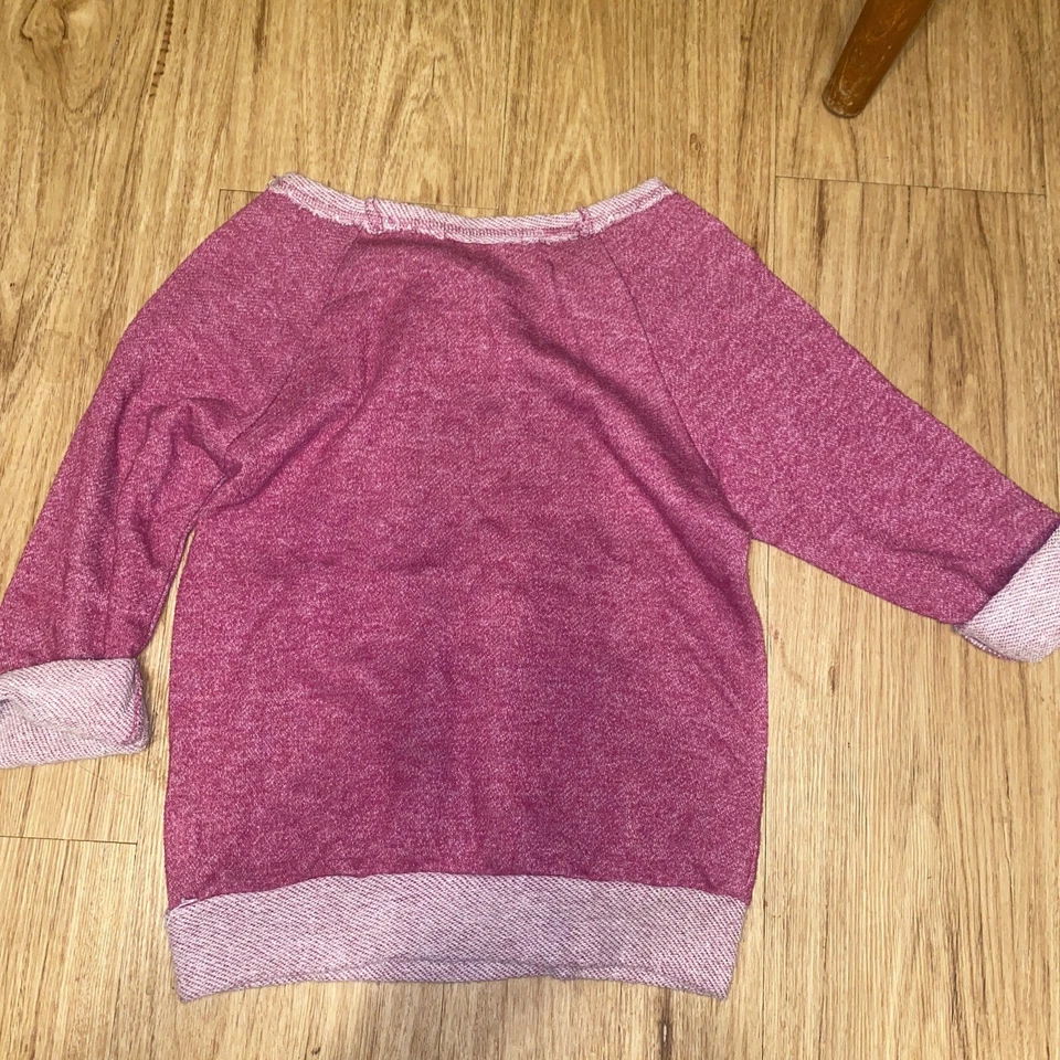 Speechless Girl’s Size Medium Casual Rhinestone Top Slouched Heather Pink - Image 4 of 4