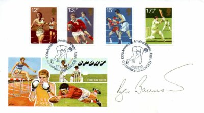 Original handsignierter Roger Bannister 4 Minuten Meilen Ersttagsbrief