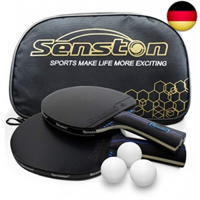 Tischtennis Schläger Set, Profi 2 Tischtennisschläger und 3 Tischtennis-Bälle, I