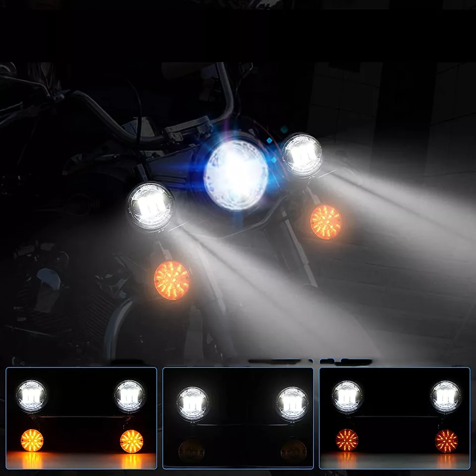 Barra de luces de paso de faros LED 7" 4,5" para Yamaha V-Star XVS 1100 950 Foto 4 de 4