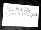 JIM MUTSCHELLER a/"1958-59 NFL CHAMPS COLTS" AUTOGRAPHED SIGNED INDEX CARD 3X5 B