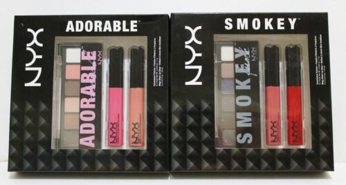 NYX Eye Shadow Palette And Lipstick Set Choose ADORABLE Or SMOKEY BUY 2 GET 1 FR - Picture 1 of 3