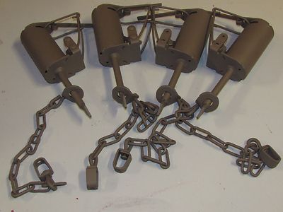 4 Powder Coated Duke DP Dog Proof Coon Traps Trapping Raccoon | eBay