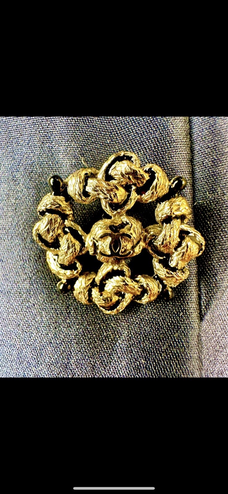 5K New Chanel 2014 Navy Blue Tweed Evening Jacket 38 40 42 6 8 10 Coat Logo L M thumbnail 12