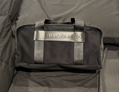 Chanel Black Sport Line Duffle Handbag 01485
