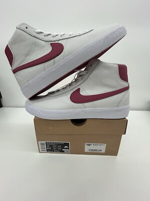 Size 11W Men Nike Bruin SB High White Sweet Beet W