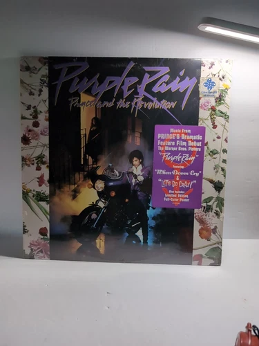 PRINCE RARE SEALED LP Purple Rain USA HYPE STICKER Poster Limited Edition