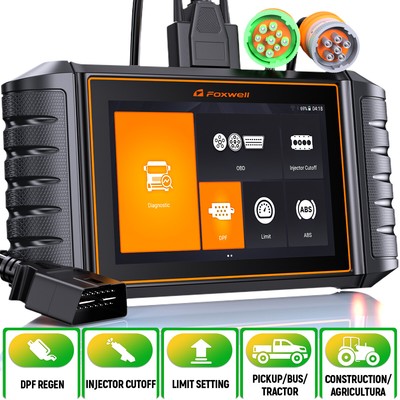 FOXWELL HD500 Diesel Heavy Duty Truck Scanner Diagnostic Tool ABS SAS Injector 