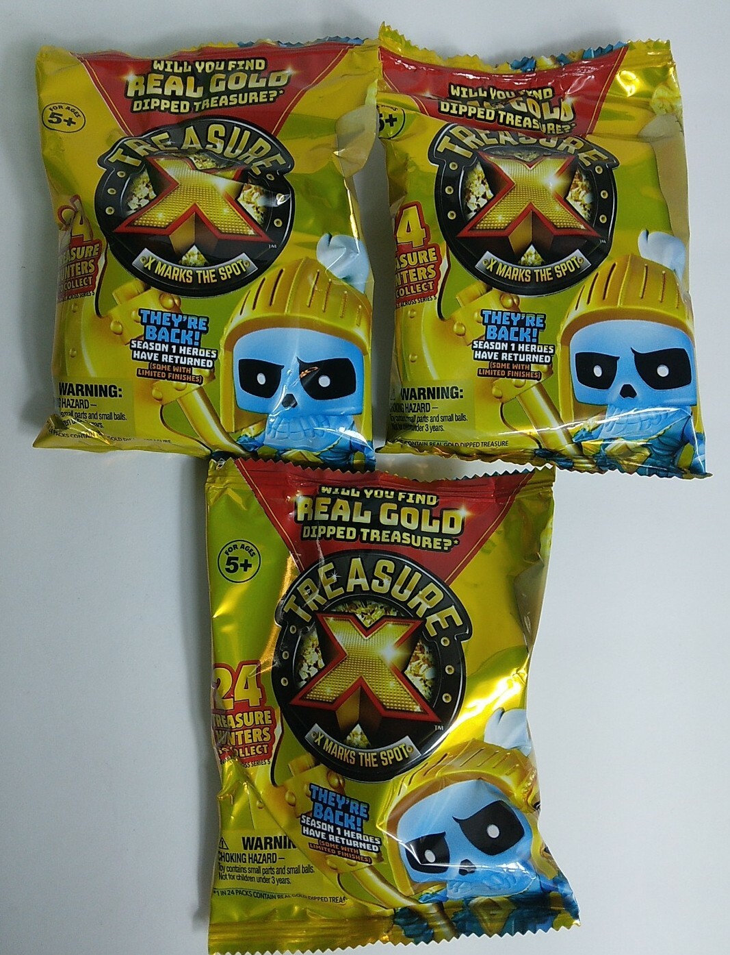 3 Packs Treasure X Hunters Mystery Blind Bags - Season 1 X Marks The Spot Adventure