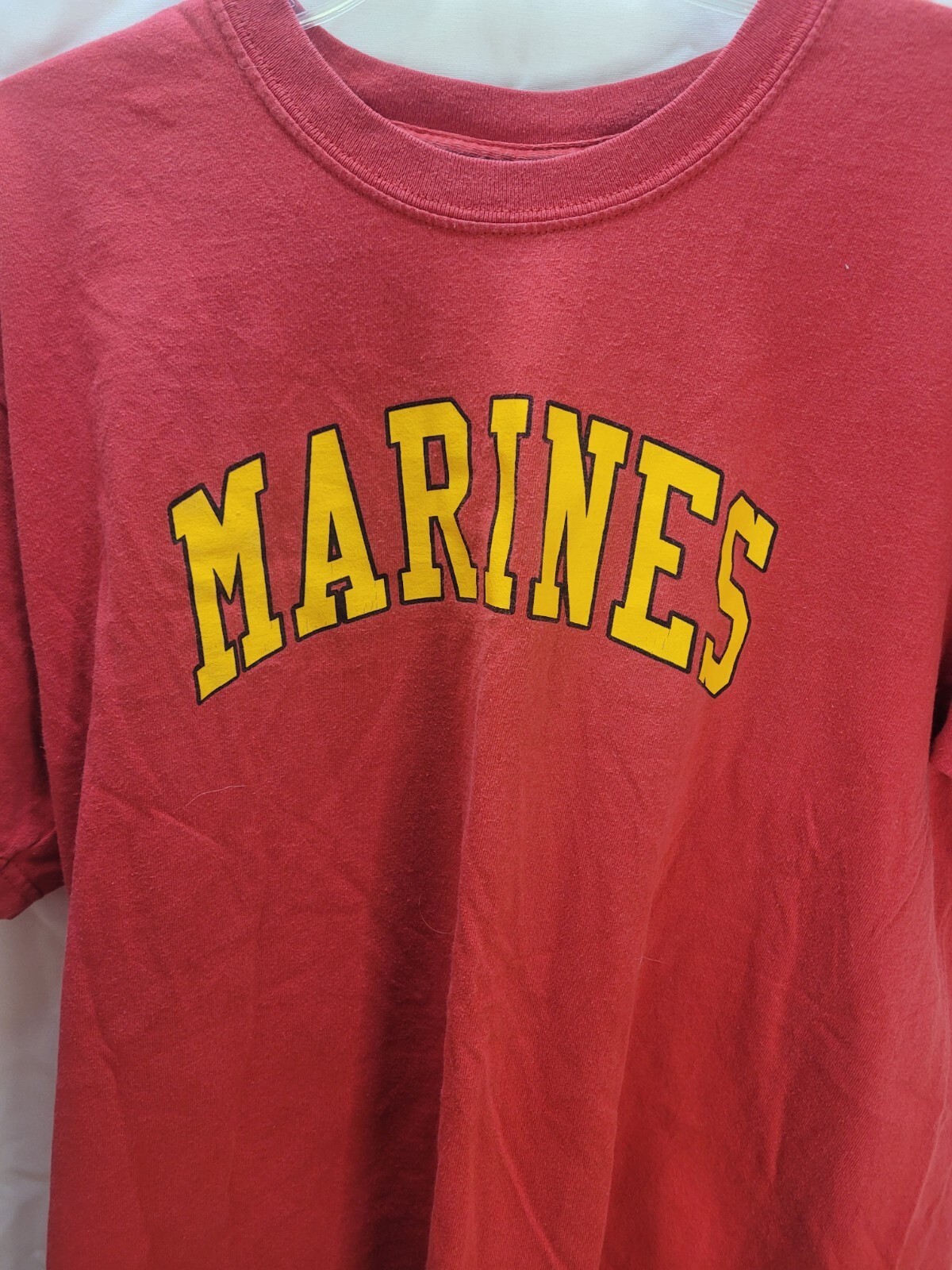 Set of 2 Marines T-shirts Hardcore Marine 1991 design RED Steve & Barry's L/XL